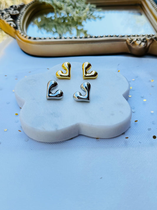 Two Hearts Earrings
